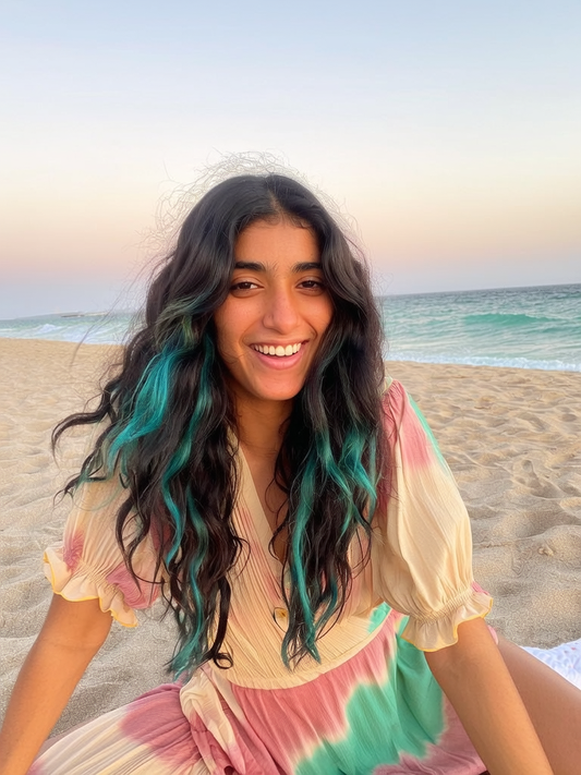 Teal Blue Streaks