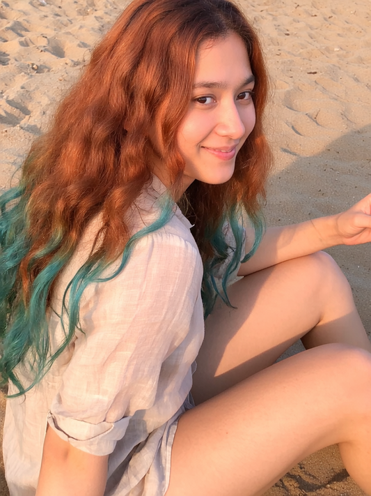 Teal Blue Streaks