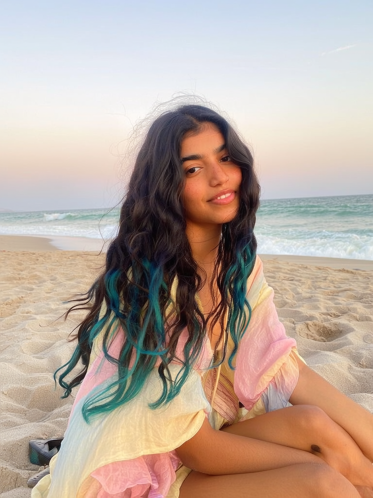 Teal Blue Streaks